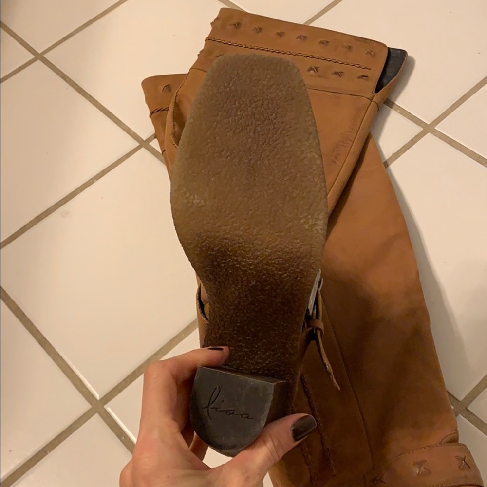 Over the knee boots tan Lisa - Picture 3 of 3